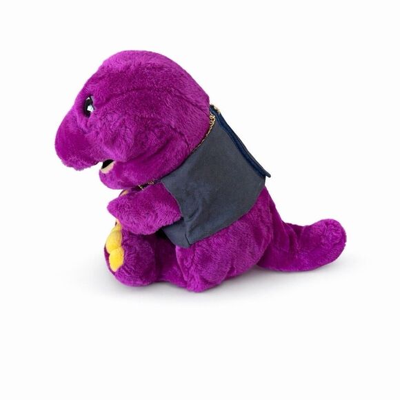 Vintage 1992 Barney the Dinosaur Plush Golden Bear Lyons Group Purple Stuffed - Picture 4 of 7